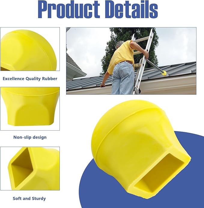 Ladder Stabilizer Bumpers Replacement for Werner Extension Ladder Stabilizer Rubber End Caps,Ladder Standoff Protective Covers Ladder Mitts Ladder Stabilizer Pads Non-Slipa 2 Pack