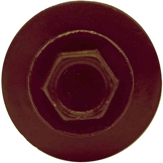 Metal Roofing Screw: (250) 12 x 1-1/2" Colonial RED Hex Sheet Metal Roof Screw. Sharp Point Metal to Wood siding Screws. 5/8" EPDM Washer.