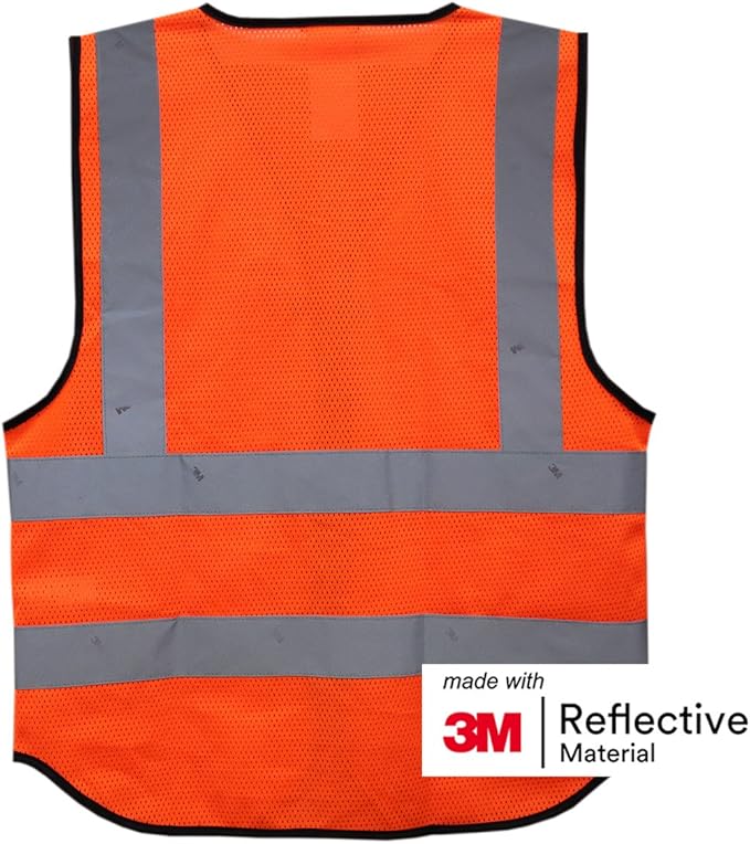 Salzmann Mesh Multi-Pocket Working Vest - Reflective Vest - Made with 3M Reflective Material