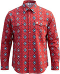WoahBros FR Shirts for Men, 8oz Midweight Flame Resistant Welding Shirt, 100% Cotton, Pearl Snap Buttons - CAT2/NFPA2112