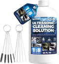 Makes 2.2 Gallons Concentrated Ultrasonic Cleaner Solution - Safe for All Metals Ultrasonic Carburetor Cleaner, Ultrasonic Cleaning Solution for Engine Parts, Removes Dirt & Grease (32 Ounces)