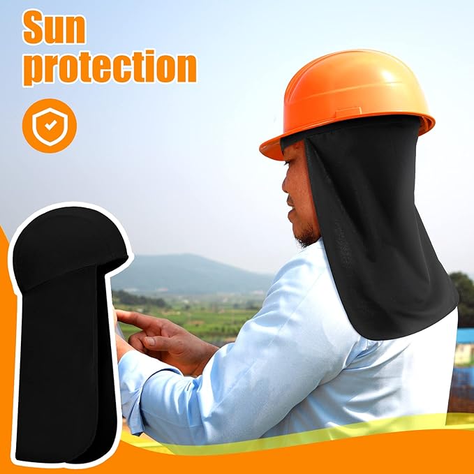 Sintege 6 Pieces Hard Hat Sun Shade Cooling Skull Cap Sun Neck Protector Quick Dry Neck Shade for Women Men