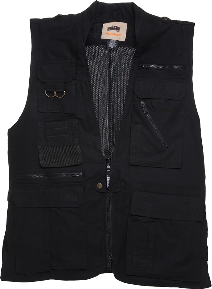 Humvee Utility Vest with 21 Pockets -Travel, Safari, Hunting, Camping, 100% Cotton, Tactical Jacket for Men & Women