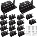 16PCS Solar Panel Mounting Brackets Black Solar Panel z Brackets Lightweight Aluminum Corrosion-Free for RVs, Trailers, Vans, Campers, Boats, Walls, Roof Solars Panels Mounting Z Bracket