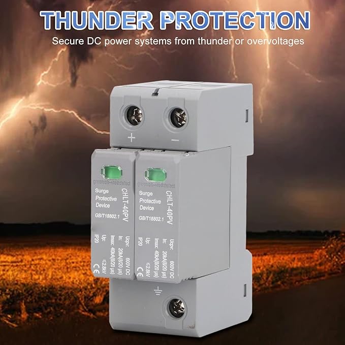 House Surges Protector, 2P Photovoltaic Surges Protection Device, Voltage Protector DC600V