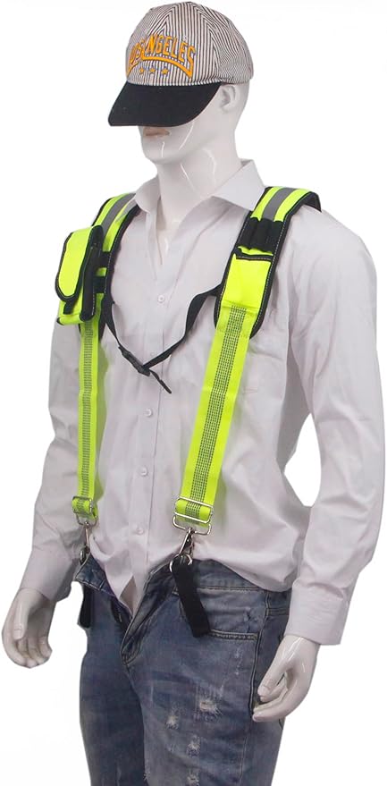 Cedriany Tool Belt Suspenders for Work Belt Suspenders Heavy Duty Padded with Attachment Loops for Men