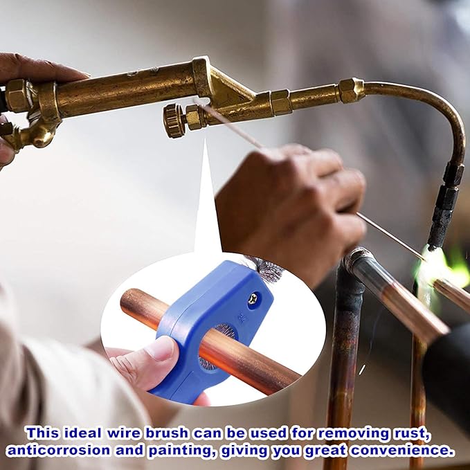 Battery Terminal Cleaning Brush, 4 in 1 Anti-Corrosion Car Battery Cleaner, Vehicle Battery Terminals Machine Parts Cleaning Tool for Auto Marine, Universal Car Accessories (Blue-1PCS)
