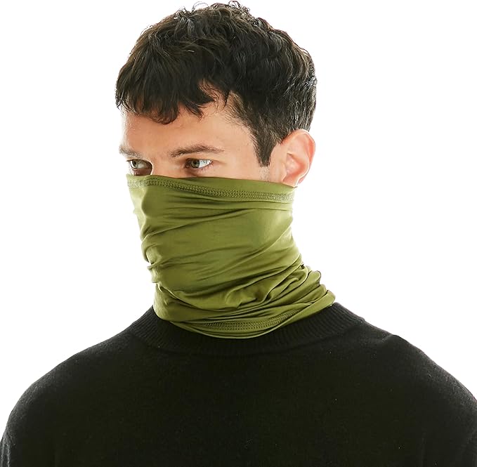 UV Protection Cooling Neck Gaiter Face Mask Scarf for Men - Windproof Neck Cover Bandana Neck Warmer Mask