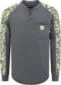 BOCOMAL FR Shirts 6oz Lightweight Flame Resistant Long Sleeve Henley Shirt Fire Retardant Workwear NFPA2112 CAT2