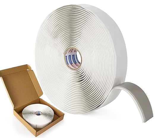 ADHES Premium Butyl Sealant Tape 1" x 30 'x 1/8" Gray Butyl Rubber Sealant Tape for RVs, Vehicles, Marine and Home Repair – Ideal for Headlights, Windows, Doors, and Windshields