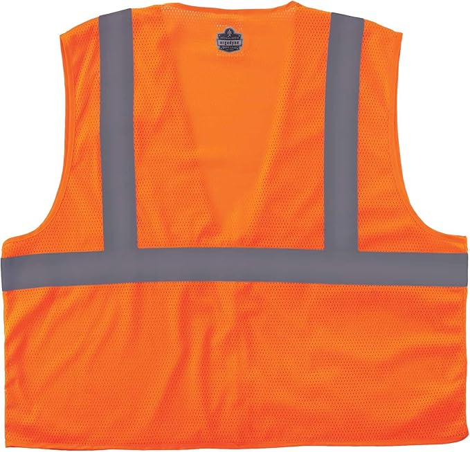 Ergodyne Unisex 3-pack Type R Class 2 Economy Mesh Vest 3PK, Orange, XX-Large-3X-Large US