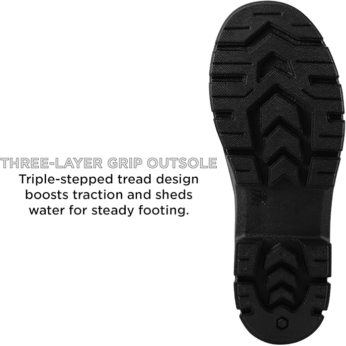SUREWAY Steel Toe Rain Boots for Men, Knee High Waterproof Work Boots with Slip & Oil Resistant Outsole for Industrial, Construction, Agriculture