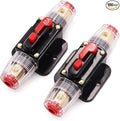 2 Pack 60A Audio Inline Circuit Breaker 12V with Manual Reset,Fuse Holder 60 amp Restable for 12V-24V DC Car Audio, Stereo Switch and Solar Inverter System