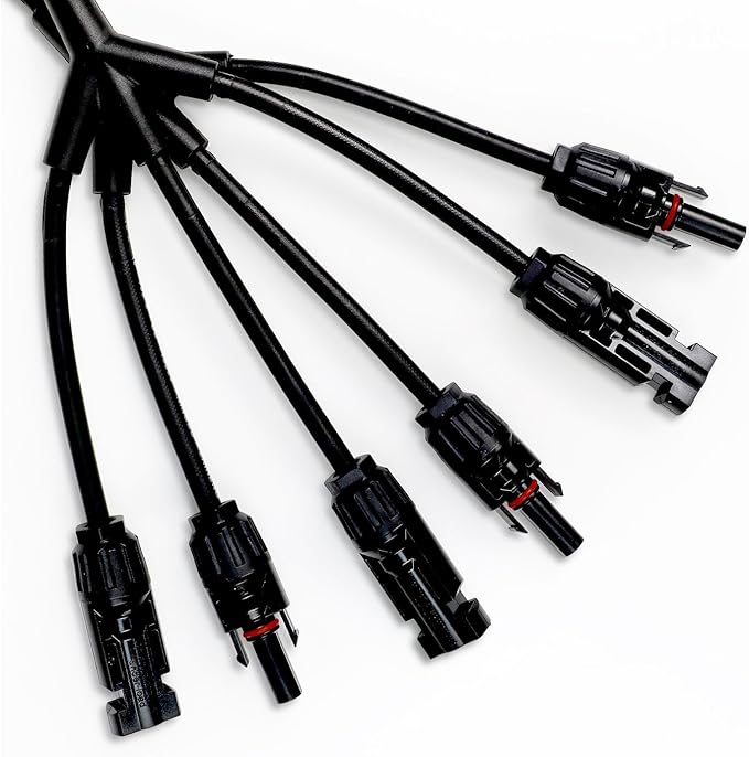 Renogy Solar Connectors M Branch Parallel Adapter Cable MMMF+FFFM Pair(Pack of 1)