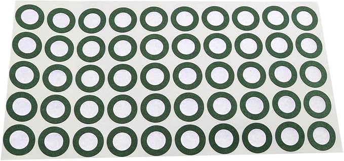 Maxmoral 100pcs 18650 Lithium Battery Insulator Rings Hollow Paper Pad Electrical Insulation Ring Adhesive Cardboard Sticker (Red+Green)