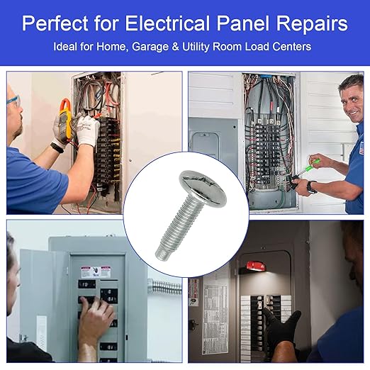 Electrical Panel Screws Replacement for Square D Panel Cover Screws, Compatible with Square D 200 Amp Panel, Electric Panel Screws, Durable Steel, Easy Installation - 12 Pack