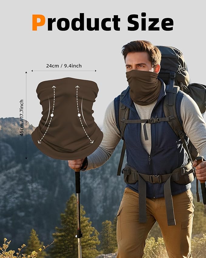 Xeoxarel Neck Gaiter, 7 Pack Cooling UV Protection, Bandana Face Mask Scarf for Men and Women