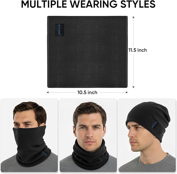 TICONN Neck Gaiter Face Cover Scarf, Neck Warmer Breathable Sun & Wind-proof for Skiing Fishing Hiking Cycling