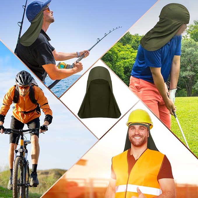 Sintege 6 Pieces Hard Hat Sun Shade Cooling Skull Cap Sun Neck Protector Quick Dry Neck Shade for Women Men
