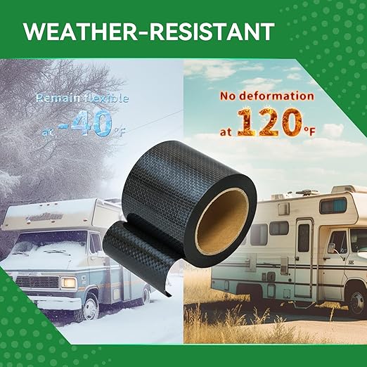 RV Underbelly Tape 4" x50', RV Underbelly Material, Waterproof Permanent Sealing Adhesive for RV, Camper Travel Trailer, Mobile Home, Tear Repair Patch