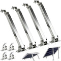 GCCSJ 2 Sets Solar Panel Mounting Brackets, 14-27 inch Adjustable Solar Panel Tilt Mount Brackets, Aluminum Alloy Solar Panel Mounting Kit Suitable for 100-450W Solar Panels for RV Roof Boat Camping