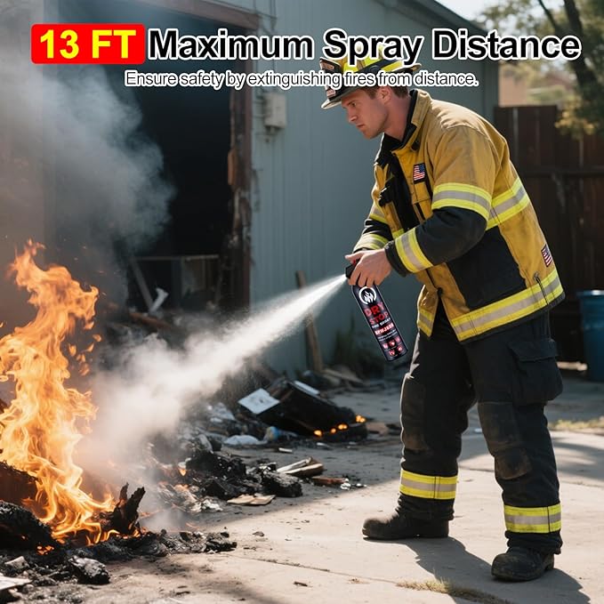 ABC Fire Extinguisher for Home & Vehicle - 3Pack Dry Stop Fire Spray for Kitchen, Auto Fire Extinguisher for Truck Vehicle,1.32LB Dry Chemical Powder for Car, Boat, Marine Easy to Use (3 Blue)