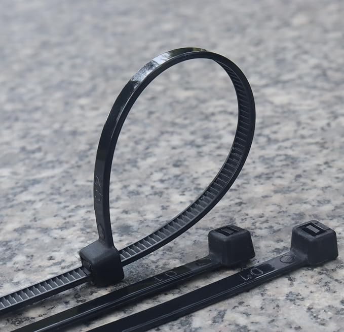 Zip Ties 12 inches Black (100 pack),PA66 UV Resistant Long Cable Ties for indoor and outdoor use, 60lb Tensile Strength