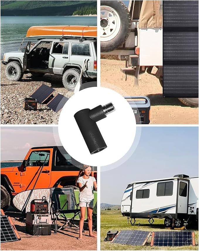 DC7909 to DC8020 Adapter 90-Degree Right Angle Connectors, Compatible with Jackery Explorer 1000 V2/1000 Pro/1000 Plus/600 Plus/1500 Pro/2000 Pro/2000 Plus/3000 Pro Portable Power Station