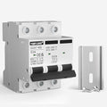 DC Circuit Breaker 63 Amp Solar Panel Disconnect Switch 12V-500V 3 Poles Miniature Solar Circuit Breaker for Outdoor PV Homes Battery, AC 110V DIN Rail MCB