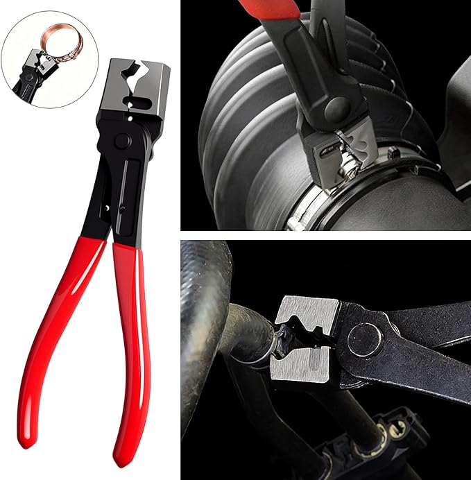 Electrical Connector Disconnect Tool Set – Straight & 60° Angled Automotive Pliers, Double-Ended Separator Tool & Clic/Clic-R Collar Hose Clamp Pliers for Wiring Harness & Sensor Removal
