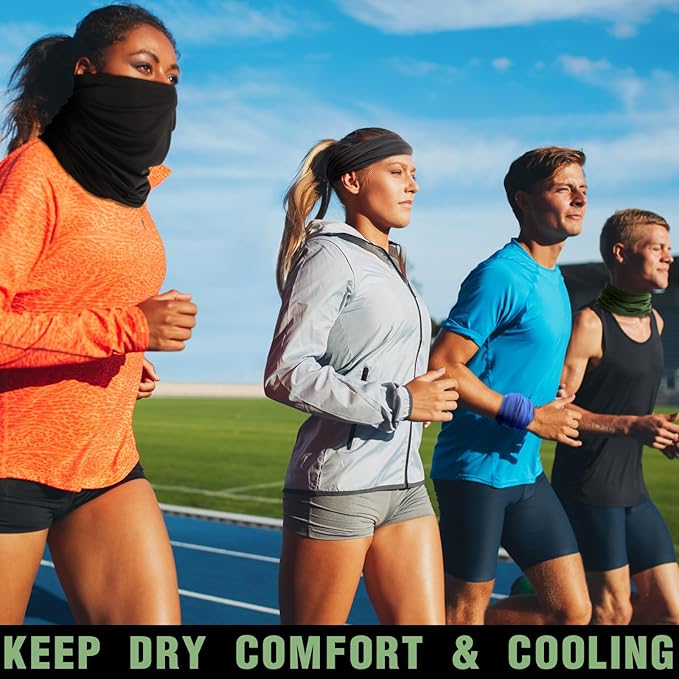 40 Pcs Neck Gaiter Bulk Summer Face Mask UV Protection Face Cover Scarf Balaclava Bandana for Men Women Sports Running