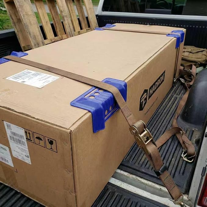 JUCHEN 30Packs Flatbed Edge Protector, Cargo Corner Protector, Protects Cargo Edges from Wear and Tear（Blue）