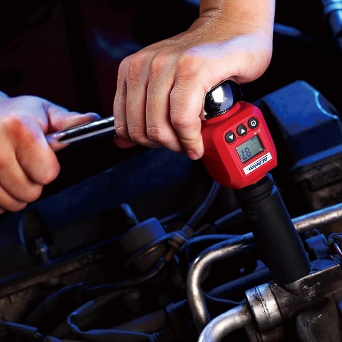 ACDelco 3/8” & 1/2" Heavy Duty Digital Torque Adapters with Buzzer and LED Flash Notification – ISO 6789 Standards with Certificate of Calibration (3/8” (5.9 to 59 ft-lbs.))