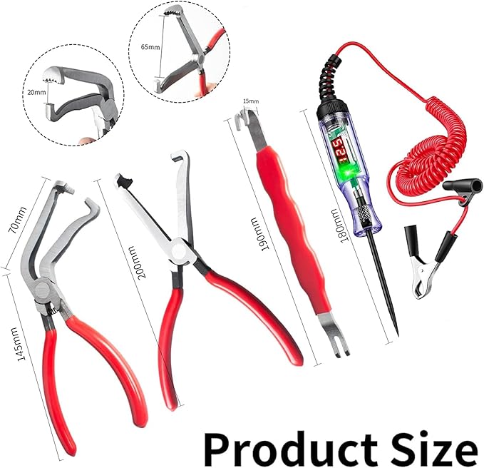Electrical Disconnect Pliers Set – Automotive Electrical Tools & Connector Removal Tool Kit with Hose Clamp Pliers, Wire Terminal Separator, and Car Plug Connector