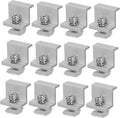 12pcs Metal Solar Panel Bracket Clips Edge Pressure Blocks Support Easy Installation for Outdoor Versatile Clamp for Applications
