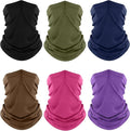 Fuinloth Neck Gaiter, 6 Pack Cooling UV Protection Bandana Face Mask Gator Scarf for Men Women