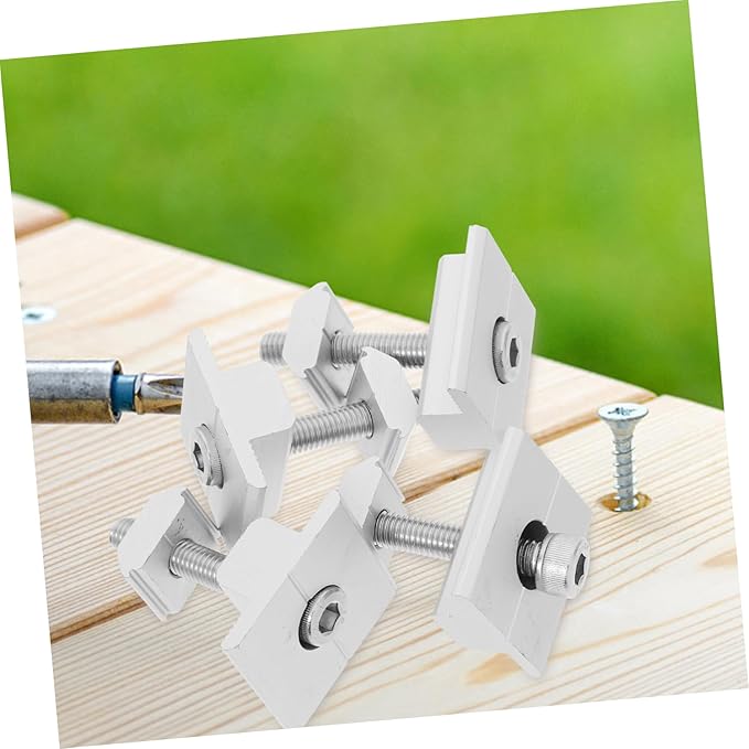 4pcs Solar Panel Mounting Brackets with Nuts and Bolts Durable Aluminum Installation Kit for Roofs Weather-Resistant Quick Assembly Secure Fit