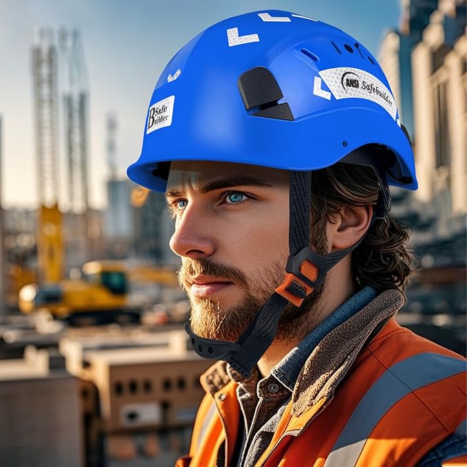 Construction Safety Helmet ABS Hard Hat Adjustable Ventilation System Hardhats Industrial Work Head Protection for Men Certified ANSI/ISEA Z89.1
