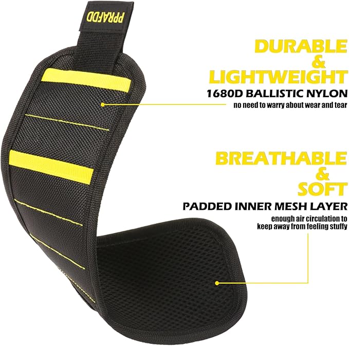 Magnetic Wristband for Holding Screws, Drill Bits, Nails, Valentine's Day, Father's Day Gifts for Handyman, Husband, Dad, Grandpa, Stocking Stuffers for Adults, Cool Gadgets for Christmas