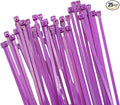 8 inch Zip Ties-0.14" Width, 25 PCS Wire Ties with 40lbs Strength, Self-Locking Nylon Cable Ties, UV Resistant, High/Low Temperature Resistant, for Home, Office, Fencing, and Gardening-Purple