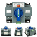 Dual Power Automatic Transfer Switch 63A 2P/4P 110V Generator Changeover Switch Tool Electronic Power Circuit Breaker Controller 50HZ/60HZ (2P/63A Blue)