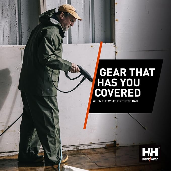 Helly Hansen Mandal Waterproof Bib Overalls - Waterproof Fishing Pants for Men - Heavy Duty Rain Gear - Zip Work Overalls