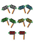 10PCS Mini DC Voltmeter 3-Wire DC 0-100V Voltage Tester 0.28 inch LED Panel 5 Colors Combined
