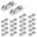 20pcs M3 Stainless Steel Duplex Wire Rope Clip Cable Clamp, Double Bolt Wire Cable Clamps, 2-Post Wire Rope Clip for 1/8 Inch Diameter Wire Cable