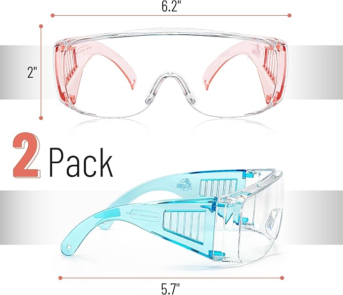 UNCO- Safety Goggles Over Glasses, Protective Goggles, Anti Fog, Work, Safety Glasses Over