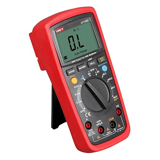 UNI-T Multimeter Kit UT139A, Digital Voltmeter Ohm Meter True RMS Auto/Manual Range 2000 Counts
