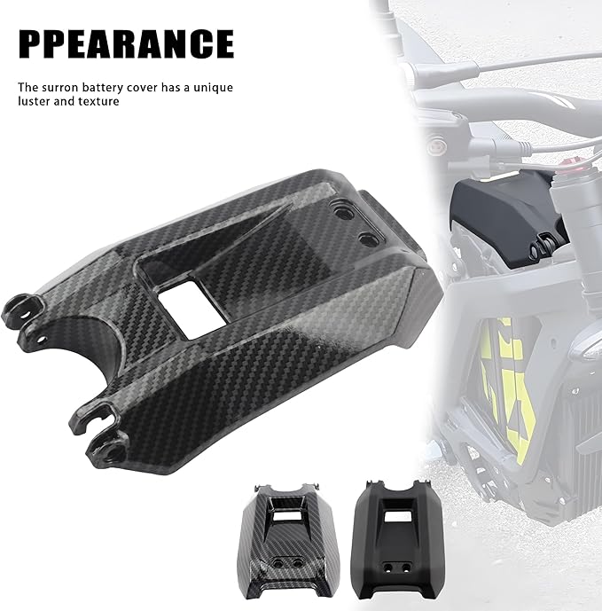 Motorcycle Battery Cover Electric Dirt Bike Battery Guards Protect for Surron Light Bee X/Surron Light Bee S/X160/X260-Imitation Carbon Fiber