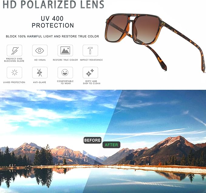 Large Night Vision Glasses for Driving Women Men - Anti Glare Night Driving Glasses
