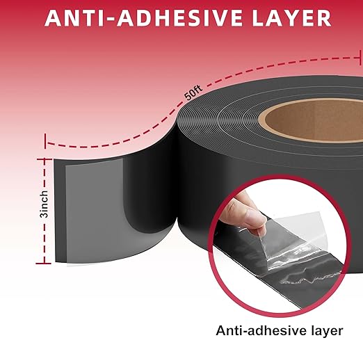 Joist Tape for Decking 3''×50', Weather-Resistant Deck Tape, Waterproof Seal Antiseptic Butyl Joist Tape, Self-Adhesive Flashing Butyl Tape for Wood Decks Beams Roof