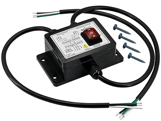 Manual Transfer Switch, AC120V 15Amp, with Surge Protection, for Generator, Inverter, Solar. OONO F-1071
